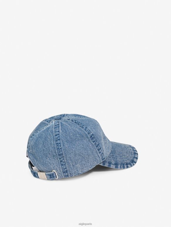 Hommes denim légèrement décoloré Aigle casquette ajustable en jean accessoires 2F486360