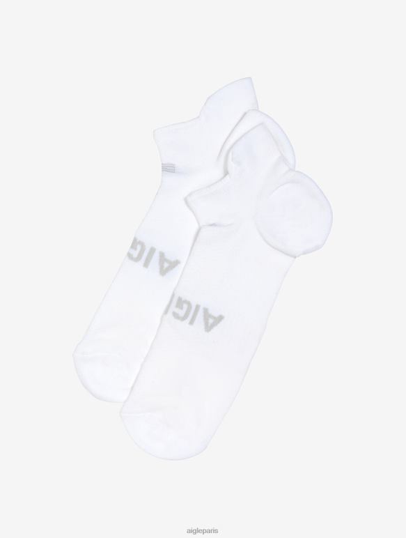 Hommes blanc Aigle chaussettes basses jacquard avec renfort accessoires 2F486367