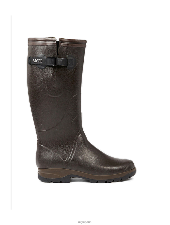 Hommes brun Aigle bottes agricoles pour pieds et mollets larges fabriquées en france bottes 2F486252