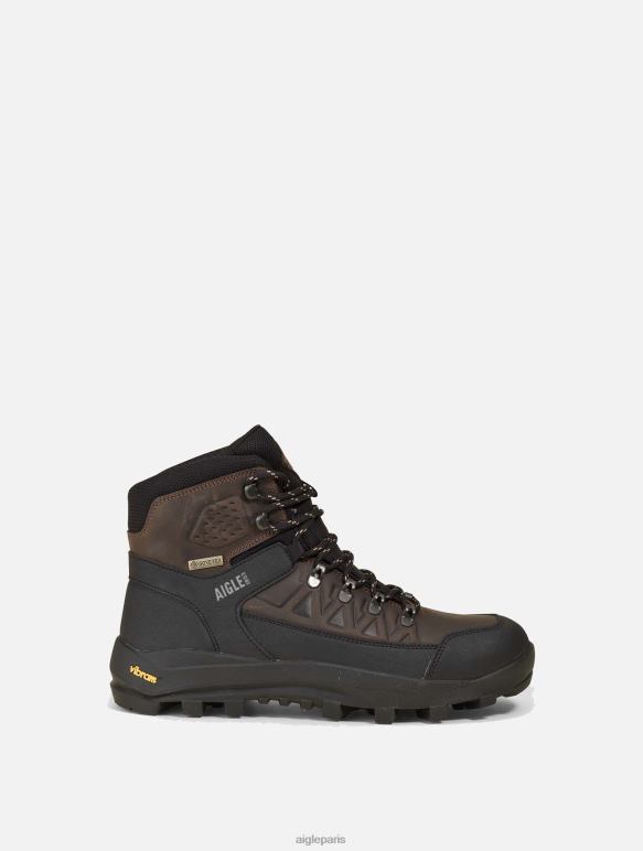 Hommes marron foncé Aigle botte de pluie haute performance à la cheville bottes 2F486269
