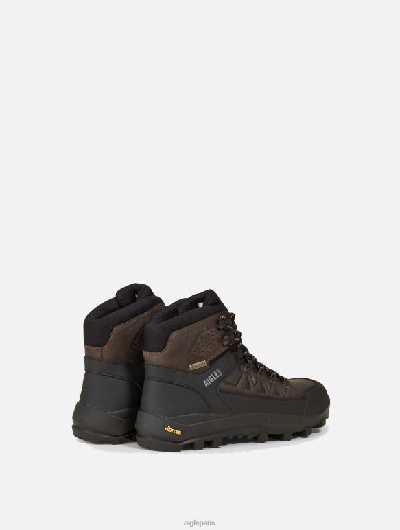 Hommes marron foncé Aigle botte de pluie haute performance à la cheville bottes 2F486269