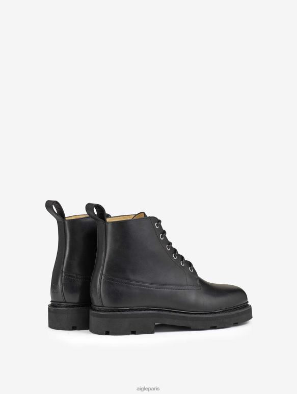 Hommes noir Aigle la desert boot en cuir cousu norvégien bottes 2F486306