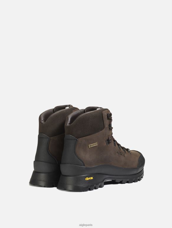 Hommes marron foncé Aigle bottines en cuir ultra techniques avec membrane gore-tex et semelle vibram bottes 2F486275