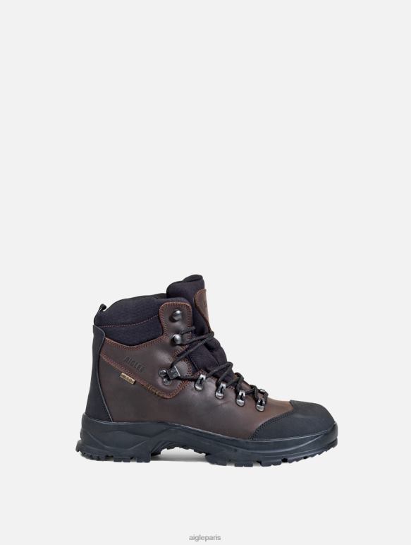 Hommes marron foncé Aigle la bottine en cuir mtd imperméable et respirante bottes 2F486319