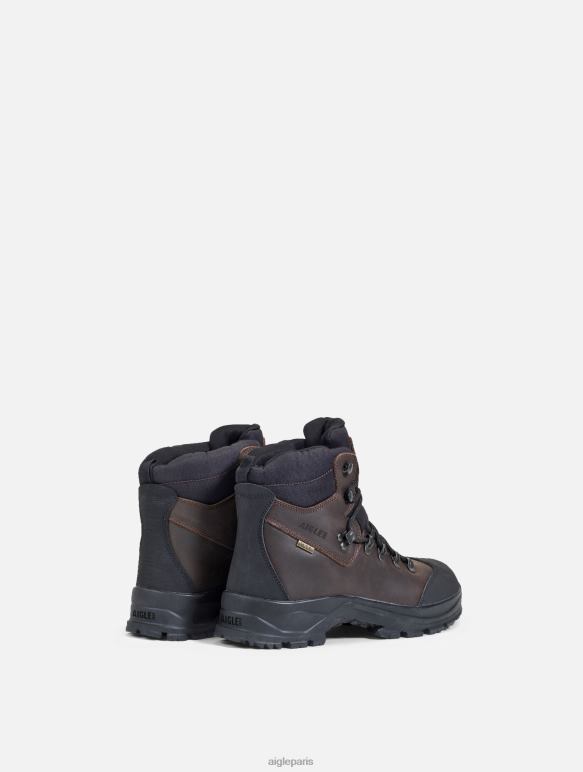 Hommes marron foncé Aigle la bottine en cuir mtd imperméable et respirante bottes 2F486319