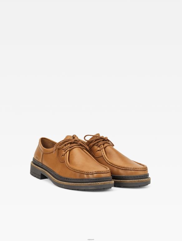 Hommes chameau Aigle chaussure en cuir à semelle épaisse chaussures 2F486300