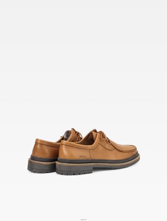 Hommes chameau Aigle chaussure en cuir à semelle épaisse chaussures 2F486300