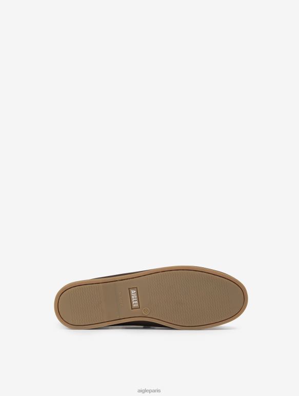 Hommes marron Aigle chaussure bateau en cuir chaussures 2F486329
