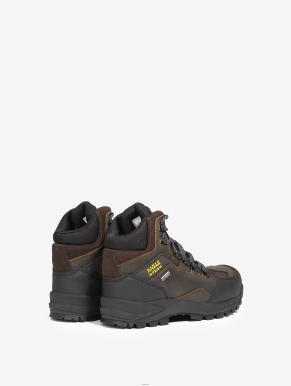 Hommes marron foncé Aigle chaussures de sécurité en cuir imperméables et respirantes chaussures 2F486296