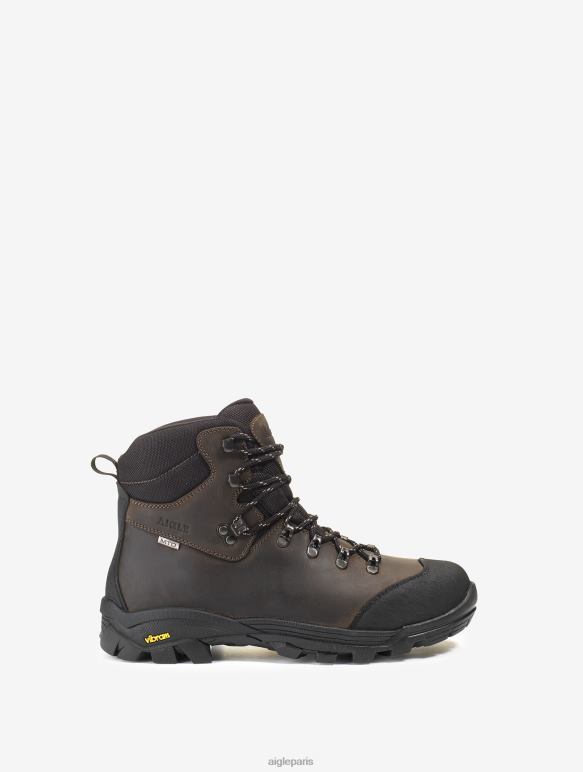 Hommes marron foncé Aigle chaussures montantes imperméables vibram chaussures 2F486273