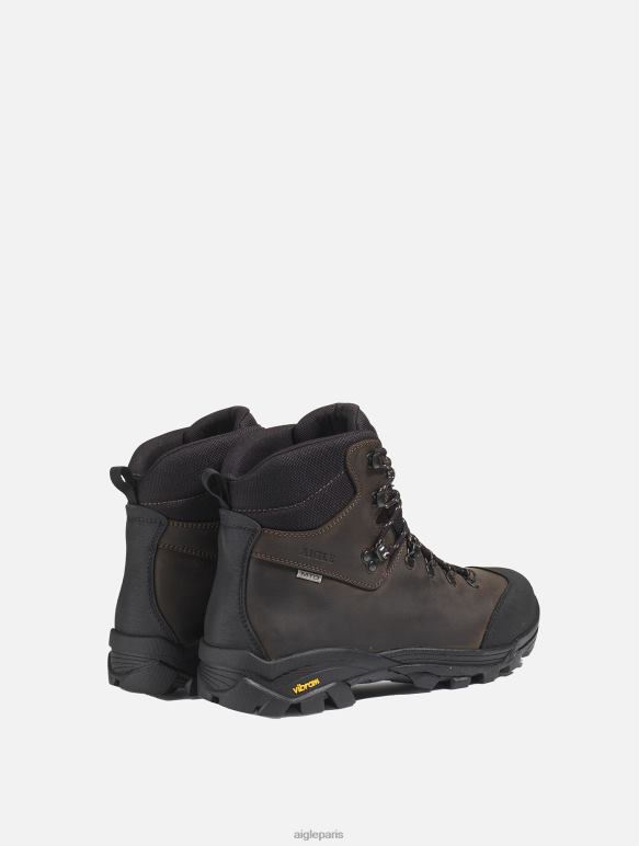 Hommes marron foncé Aigle chaussures montantes imperméables vibram chaussures 2F486273