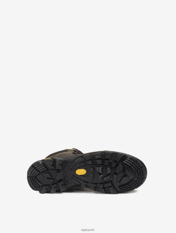 Hommes marron foncé Aigle chaussures montantes imperméables vibram chaussures 2F486273