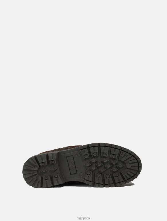 Hommes marron/fond Aigle mocassins à lacets chaussures 2F486311