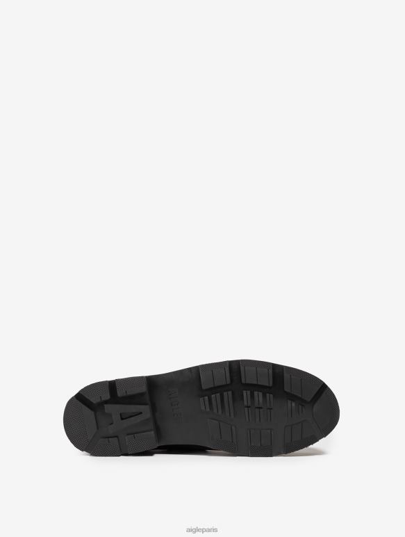 Hommes noir Aigle chaussures bateau en cuir sur notre semelle extérieure emblématique et intemporelle chaussures 2F486322
