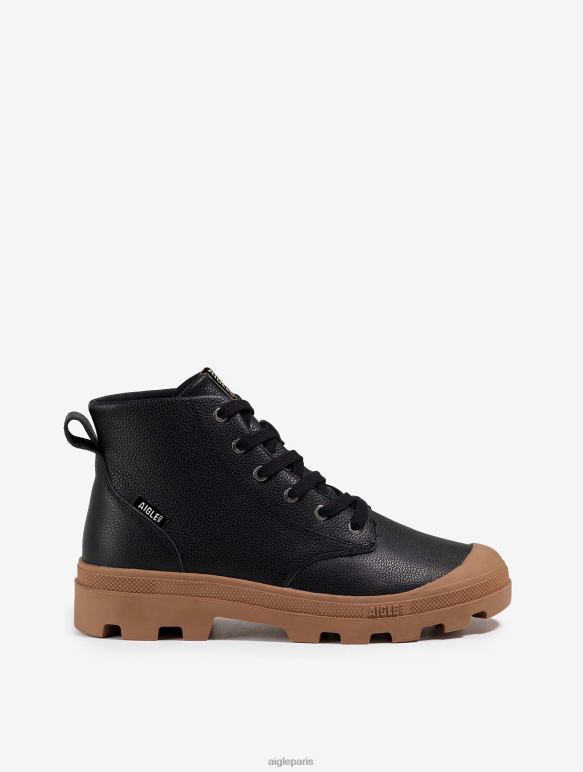 Hommes noir Aigle la chaussure polyvalente en cuir chaussures 2F486263