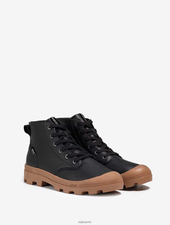 Hommes noir Aigle la chaussure polyvalente en cuir chaussures 2F486263