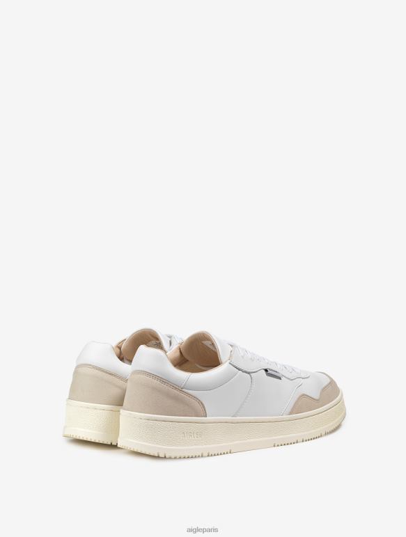 Hommes blanc Aigle la sneaker en cuir durable chaussures 2F486289