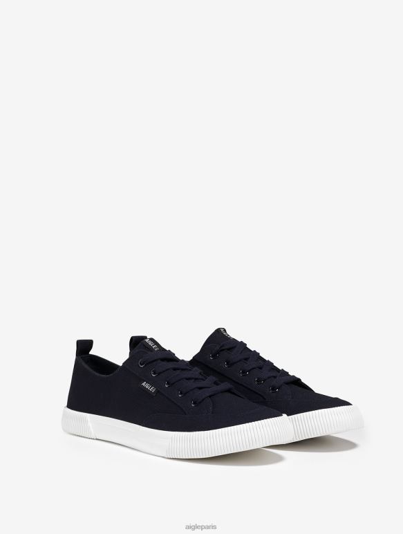 Hommes bleu marine foncé Aigle sneaker en toile chaussures 2F486336