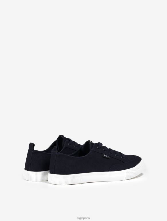 Hommes bleu marine foncé Aigle sneaker en toile chaussures 2F486336
