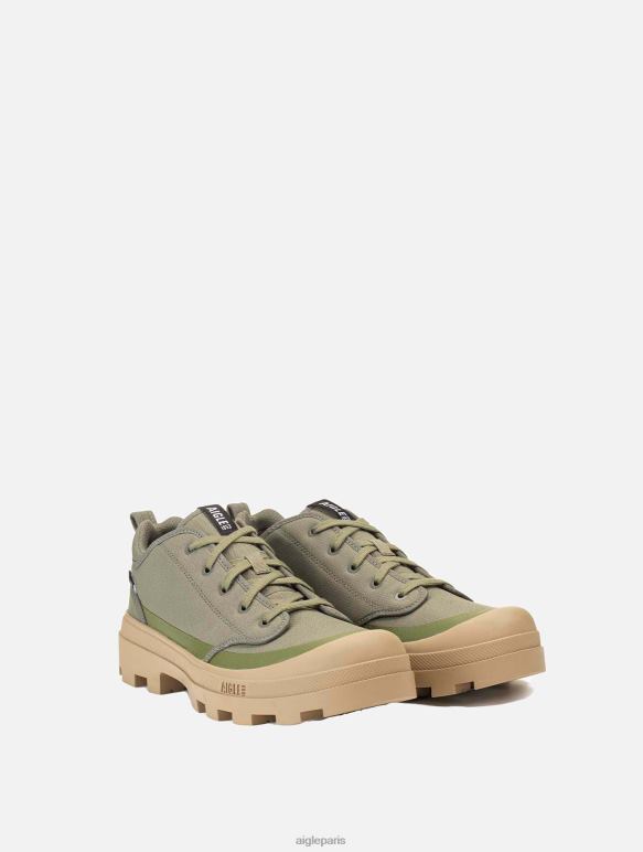 Hommes kaki Aigle la version basse de l'emblématique chaussure de marche en polyester recyclé chaussures 2F486270