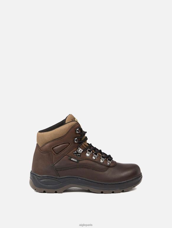 Hommes marron Aigle chaussures de marche cheville cuir de vache chaussures 2F486310