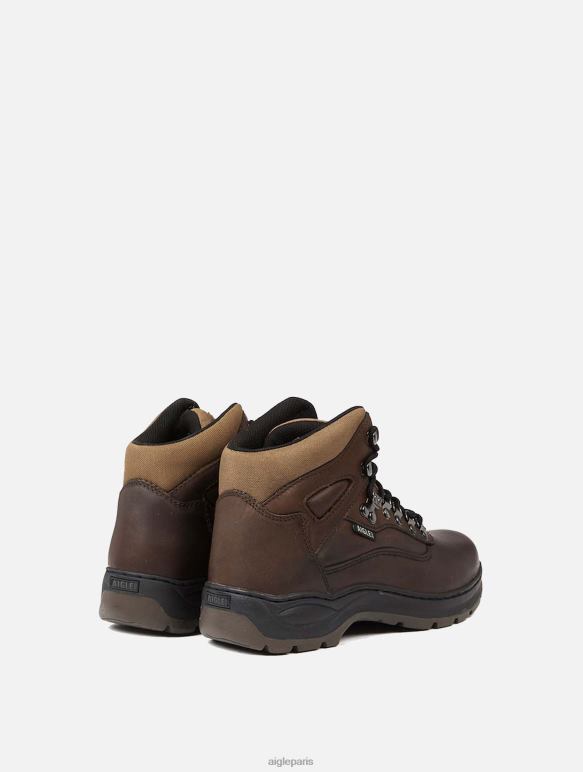 Hommes marron Aigle chaussures de marche cheville cuir de vache chaussures 2F486310