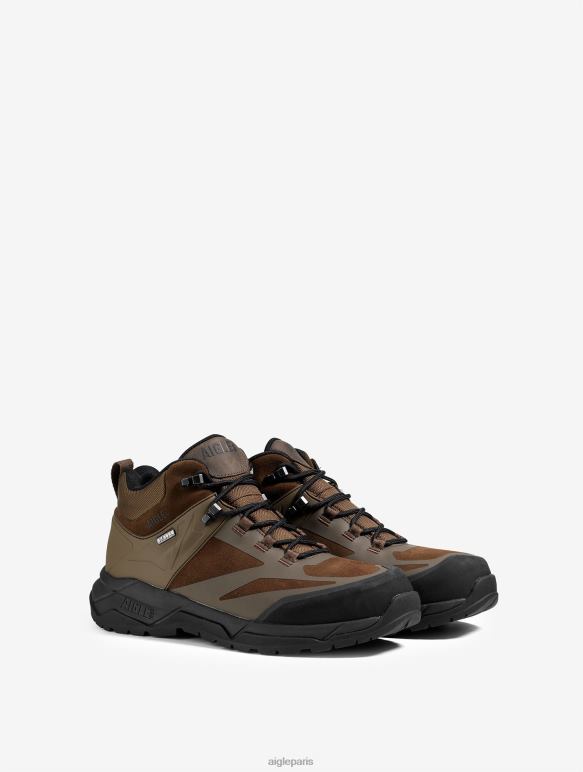 Hommes marron foncé Aigle la chaussure de marche ultra légère avec membrane imperméable chaussures 2F486260