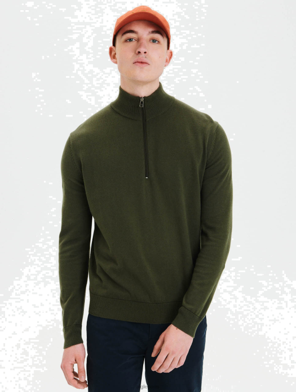 Hommes avocat Aigle pull col ouvert zippé en coton biologique vêtements 2F48675