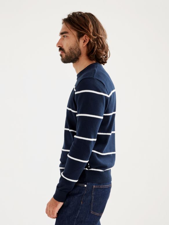 Hommes empire st Aigle pull marin col rond jauge fine made in france vêtements 2F48683