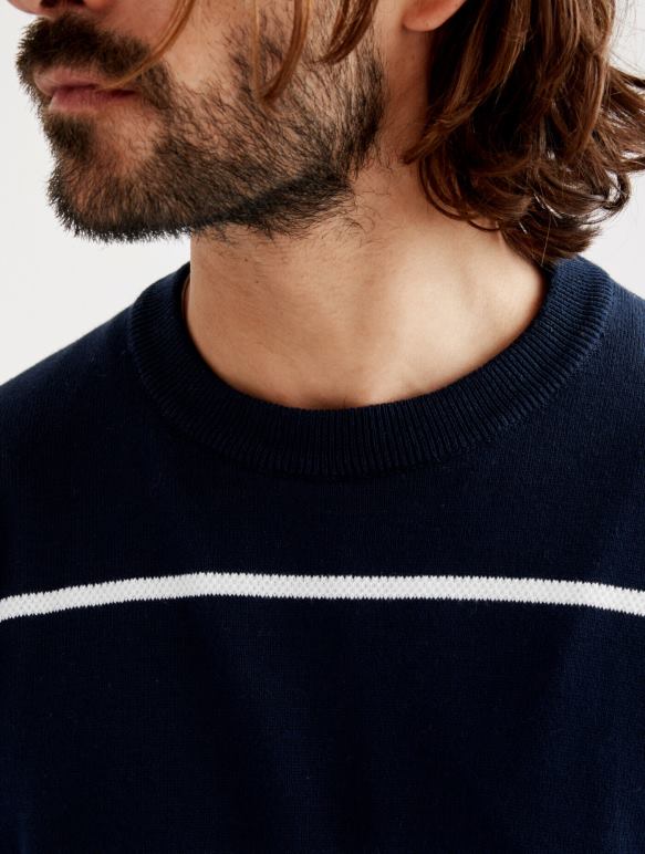 Hommes empire st Aigle pull marin col rond jauge fine made in france vêtements 2F48683