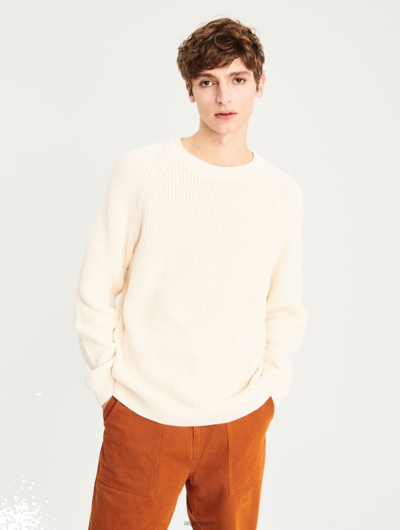 Hommes lait Aigle pull d'inspiration marine en coton biologique vêtements 2F486130