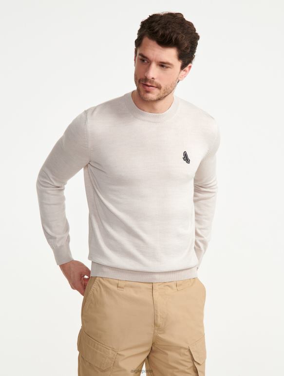 Hommes martre Aigle pull ras du cou en fine jauge vêtements 2F486134