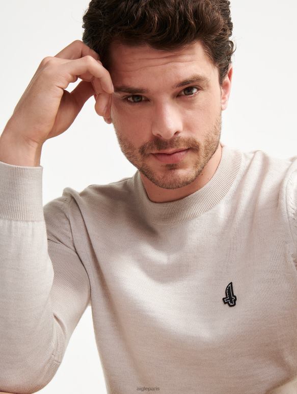 Hommes martre Aigle pull ras du cou en fine jauge vêtements 2F486134
