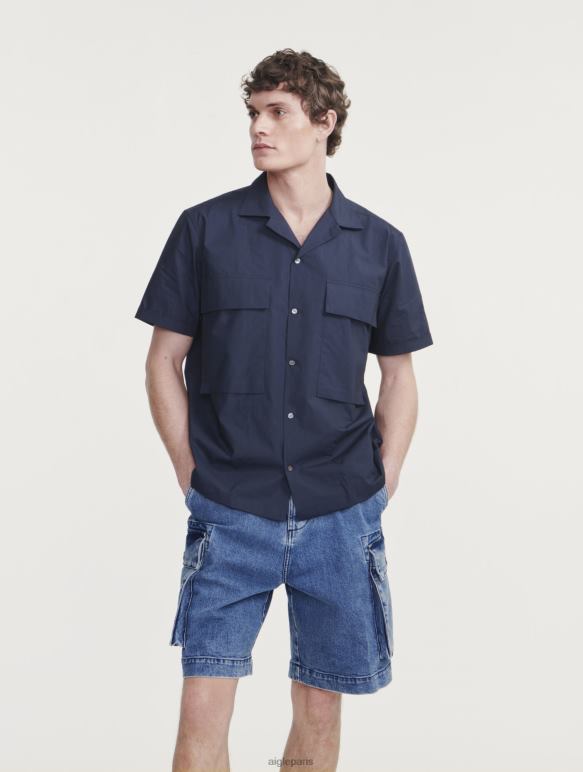 Hommes Empire Aigle chemise militaire à manches courtes vêtements 2F48649