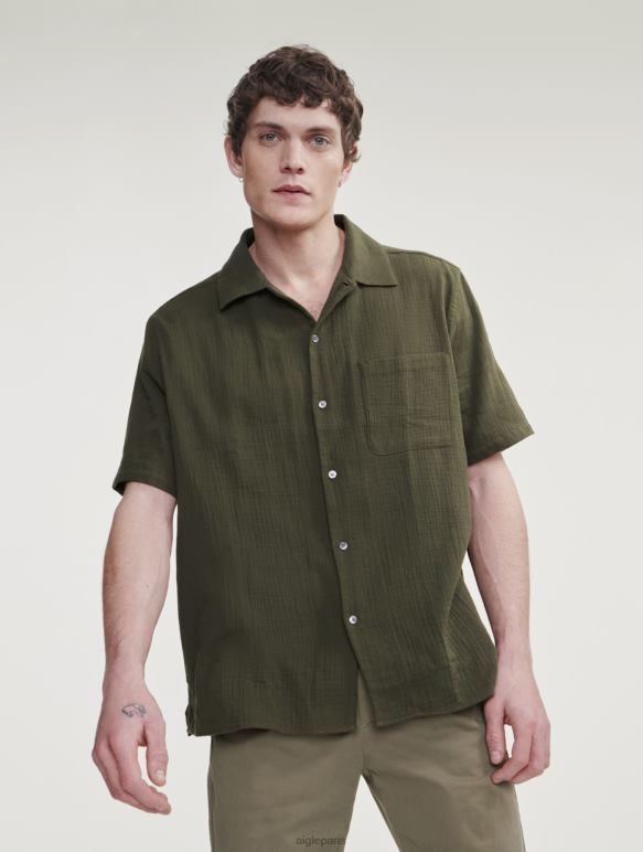 Hommes avocat Aigle chemise à manches courtes en coton vêtements 2F48621