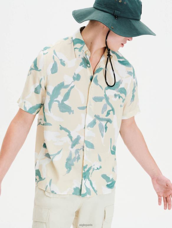 Hommes bisque pr Aigle chemise à manches courtes coupe droite vêtements 2F48667