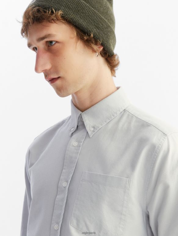 Hommes bleu-ciel Aigle chemise oxford à manches longues vêtements 2F48647