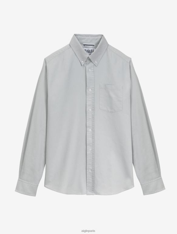 Hommes bleu-ciel Aigle chemise oxford à manches longues vêtements 2F48647