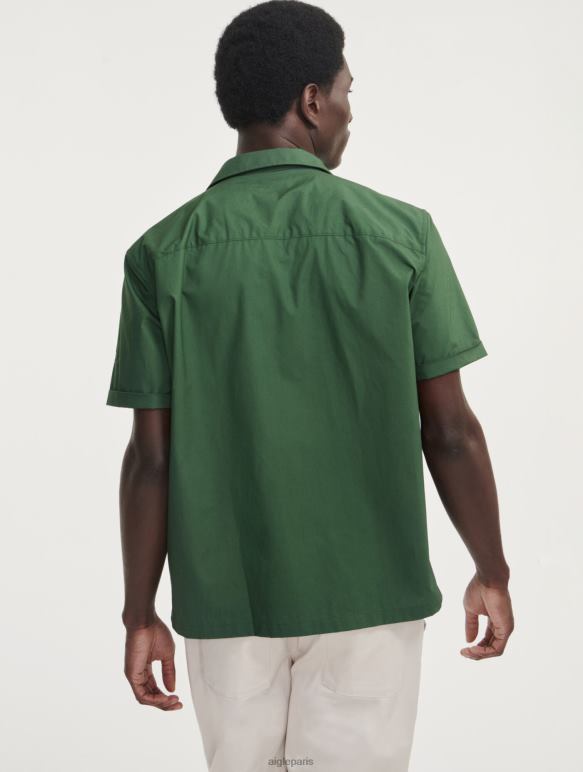 Hommes botanique Aigle chemise militaire à manches courtes vêtements 2F48656