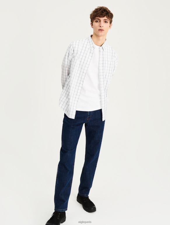 Hommes ch blanc Aigle Chemise à carreaux vêtements 2F486104