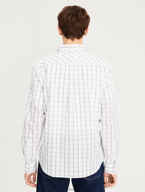 Hommes ch blanc Aigle Chemise à carreaux vêtements 2F486104