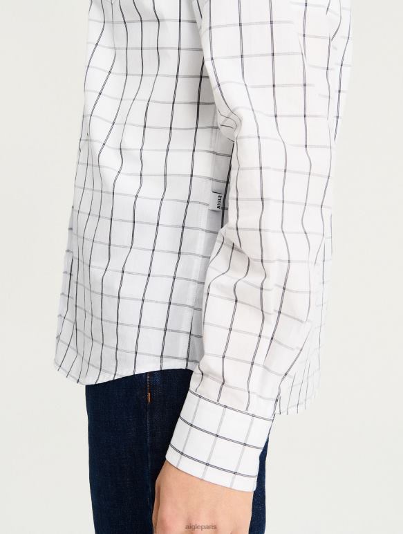 Hommes ch blanc Aigle Chemise à carreaux vêtements 2F486104