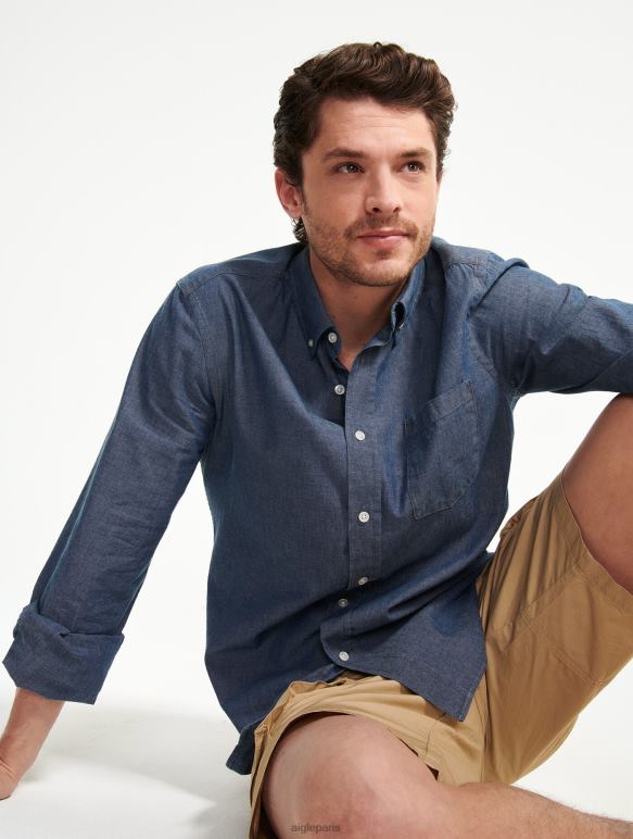 Hommes chambray Aigle chemise à manches longues en chambray vêtements 2F486140