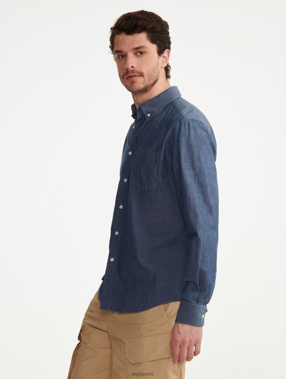 Hommes chambray Aigle chemise à manches longues en chambray vêtements 2F486140