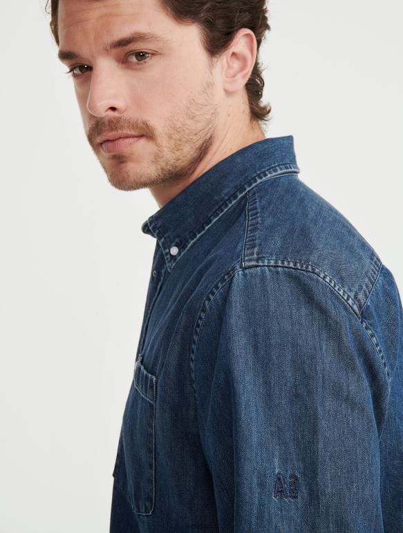 Hommes jean Aigle chemise en jean à manches longues vêtements 2F486105