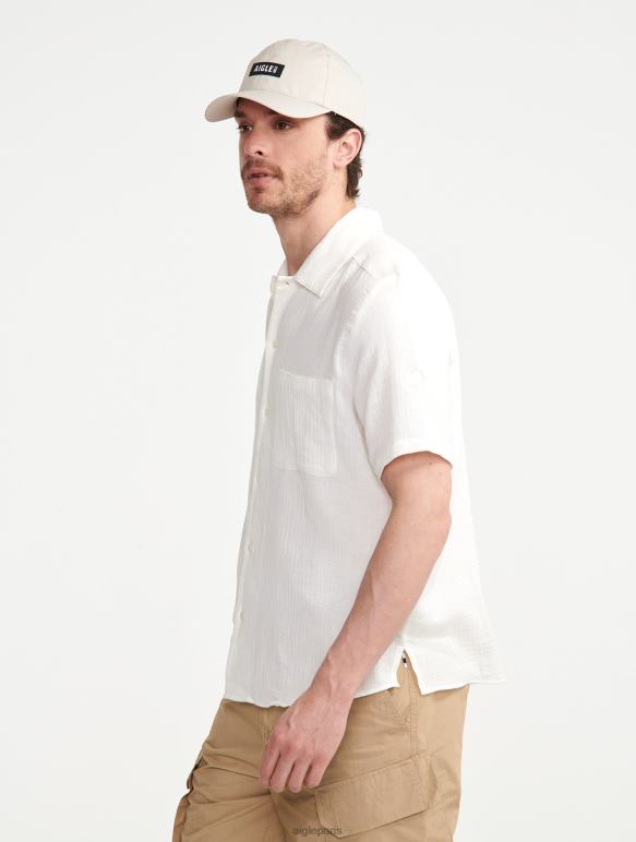 Hommes lait Aigle chemise à manches courtes en coton vêtements 2F486153