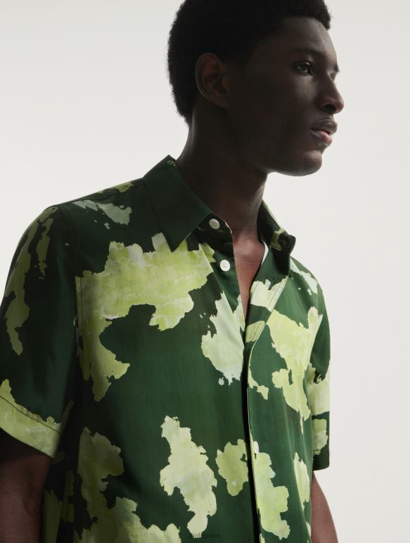 Hommes pr botanique Aigle chemise à manches courtes imprimée en lyocell vêtements 2F486120
