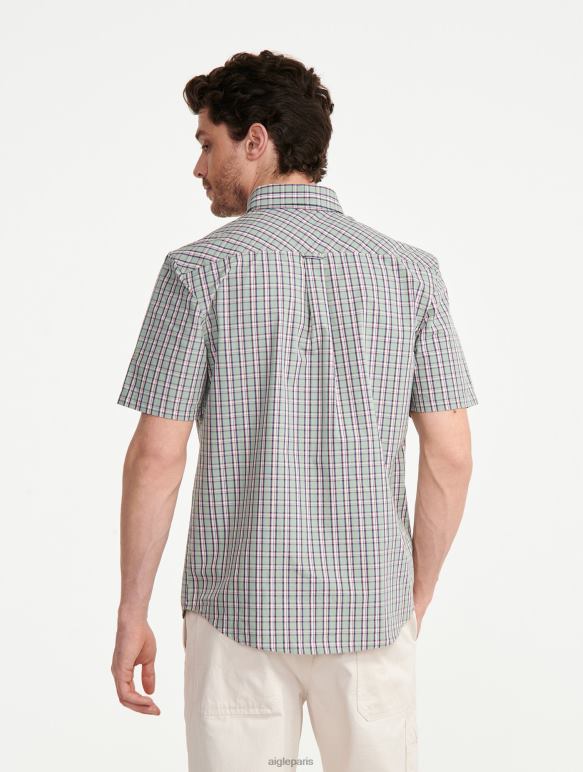 Hommes réséda ch Aigle chemise à carreaux à manches courtes vêtements 2F48699