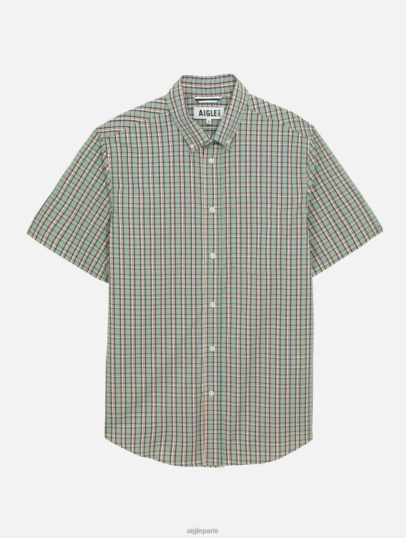 Hommes réséda ch Aigle chemise à carreaux à manches courtes vêtements 2F48699