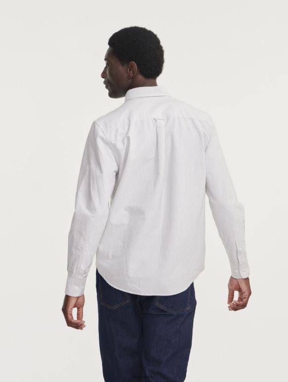 Hommes rue Taillis Aigle chemise oxford à manches longues et rayures vêtements 2F48690